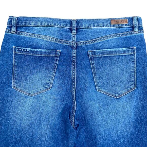 BLANK NYC High Rise Button Fly Destructed Hem Finish 5 Pocket Jeans Size 30 - Picture 5 of 8